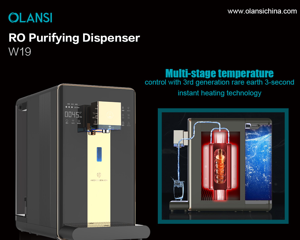 Hot dan Dingin Hidrogen Alkaline Reverse Osmosis RO System Purifier Dispenser Air yang Memecahkan Masalah Anda Air Murni Panas atau Keren